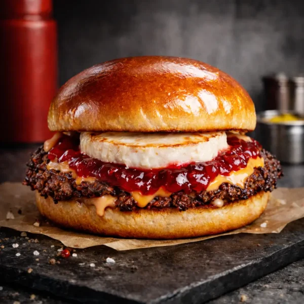 Strawberry jam burger